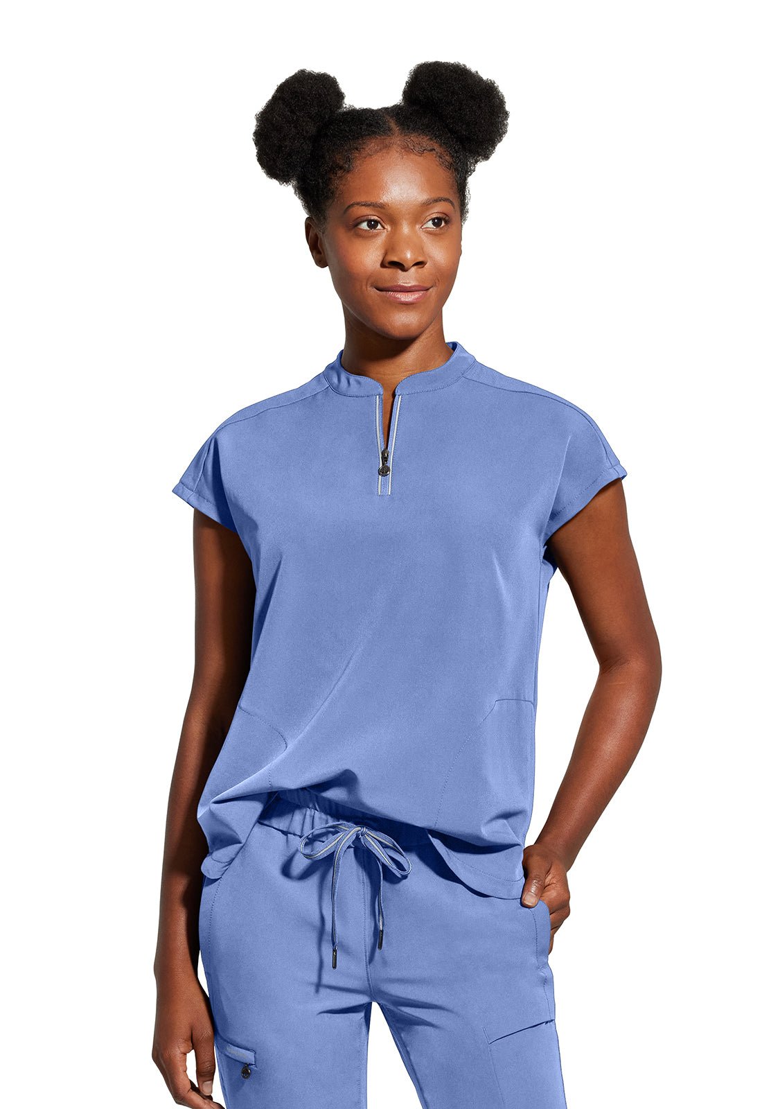 Healing Hands 360 Sandy Mandarin Collar Scrub Top 2286