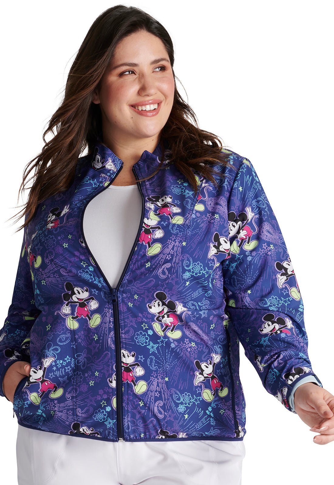 Clearance Tooniforms by Cherokee Women's Undying Love Print Bomber Jacket