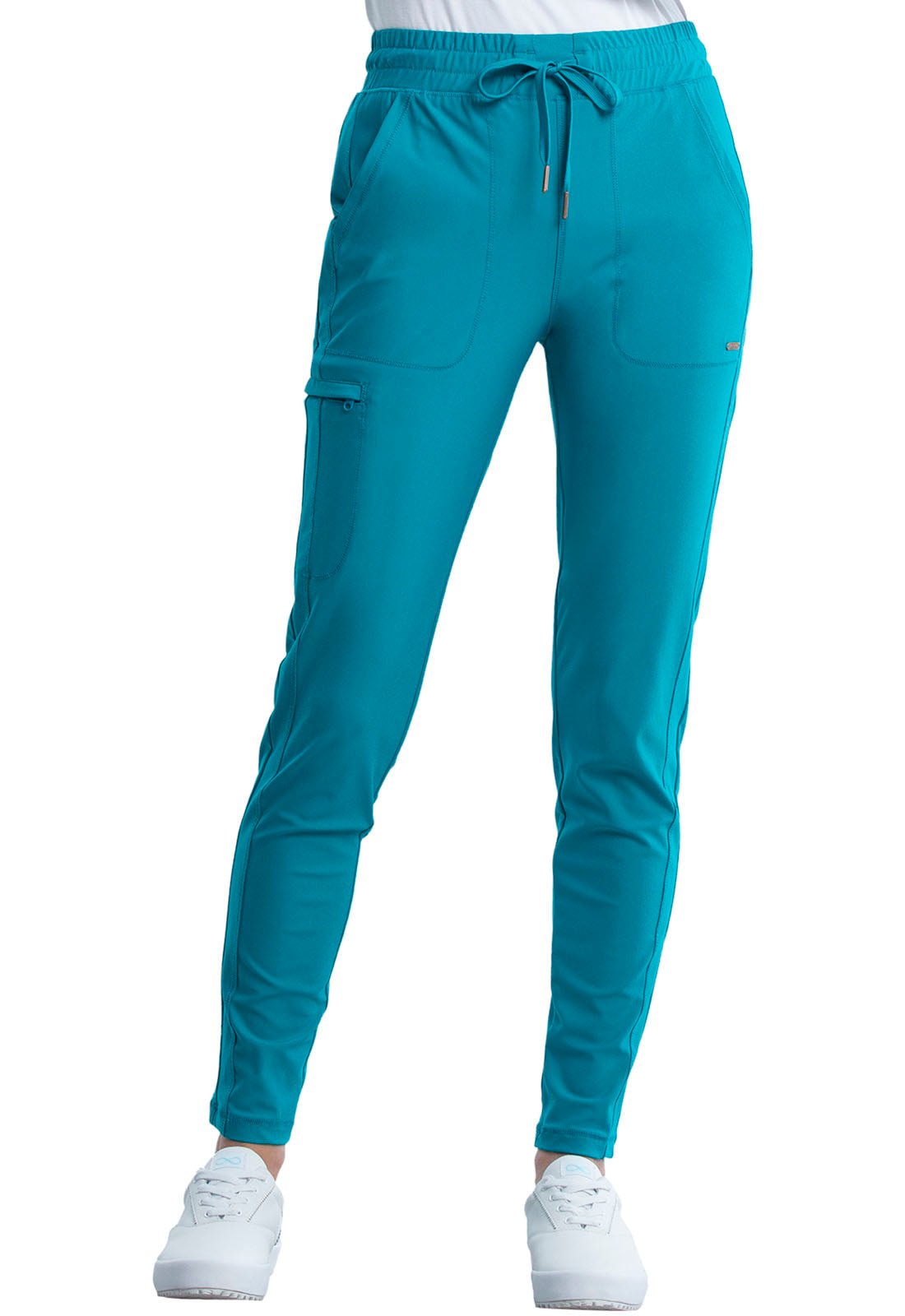 Cherokee Form Tapered Leg Pant CK095 in Caribbean, Ciel, Hunter, Teal - Scrubs Select