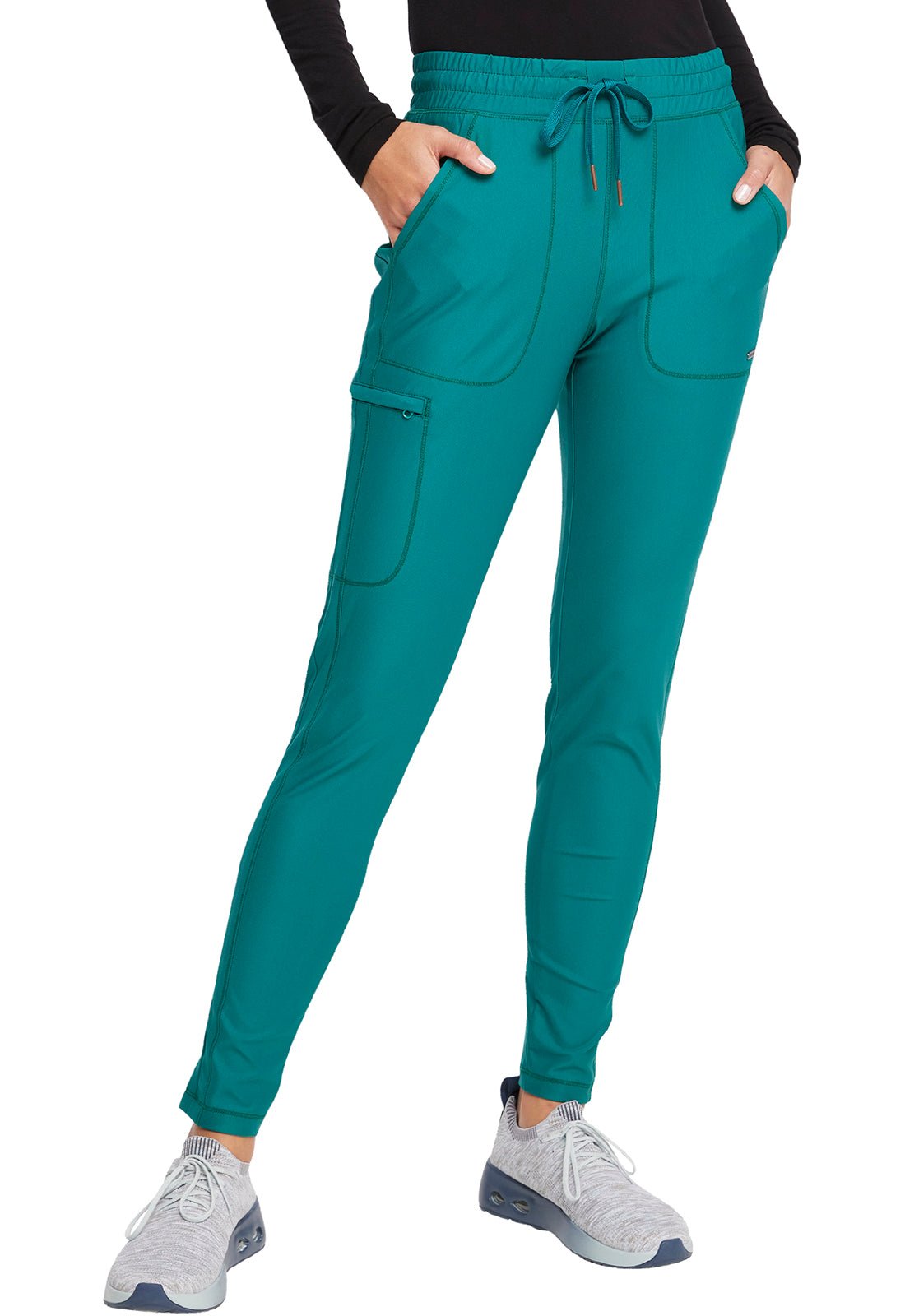 Cherokee Form Tapered Leg Pant CK095 in Caribbean, Ciel, Hunter, Teal - Scrubs Select