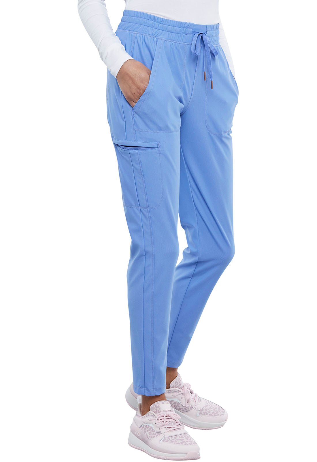 Cherokee Form Tapered Leg Pant CK095 in Caribbean, Ciel, Hunter, Teal - Scrubs Select