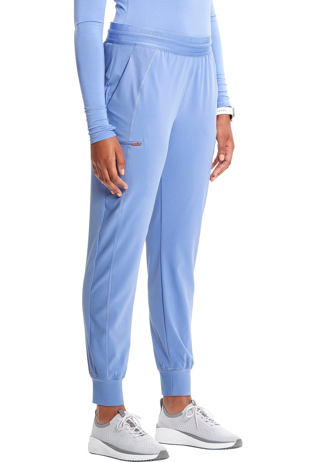 Cherokee Infinity GNR8 Jogger Scrub Pant IN122A in Caribbean, Ciel, Hunter, Teal, Wine - Scrubs Select