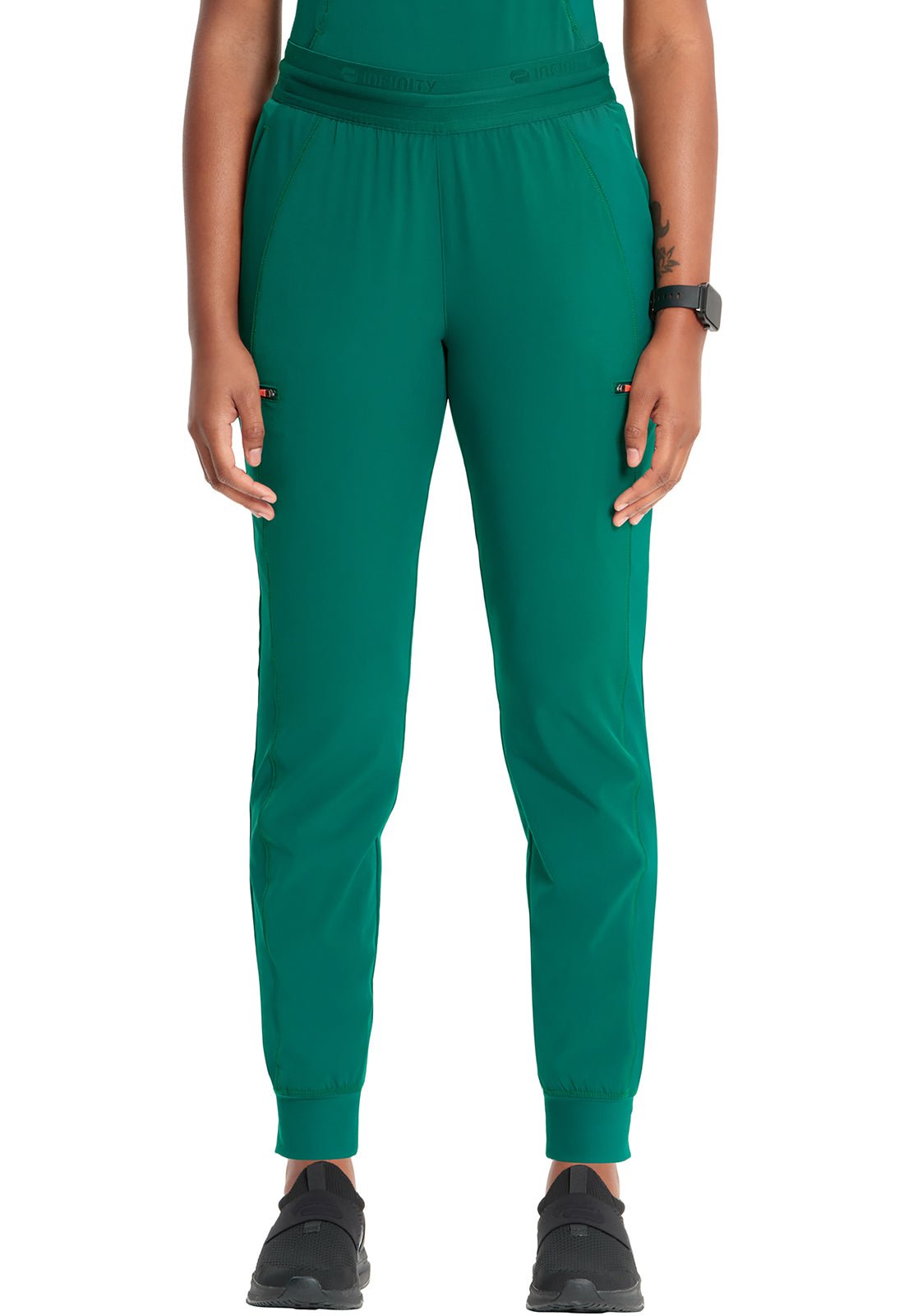 Cherokee Infinity GNR8 Jogger Scrub Pant IN122A in Caribbean, Ciel, Hunter, Teal, Wine - Scrubs Select