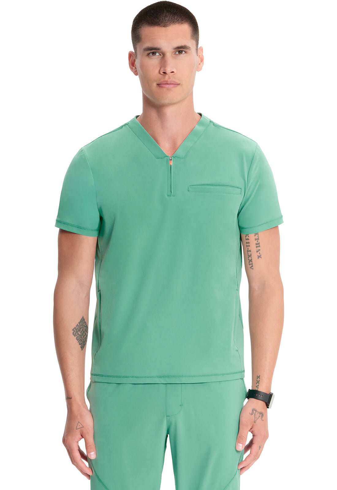 Cherokee Infinity GNR8 Men's V Neck Scrub Top IN702A Hunter, Matcha Latte, Teal - Scrubs Select