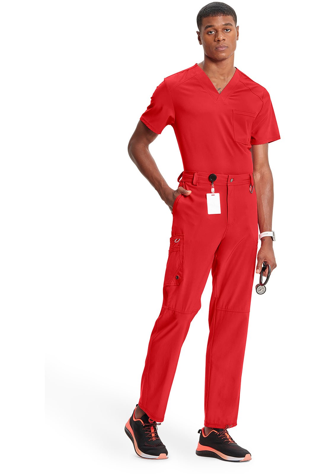 Cherokee Infinity Men's Fly Front Scrub Pant CK200A Hunter, Khaki, Red, Teal - Scrubs Select