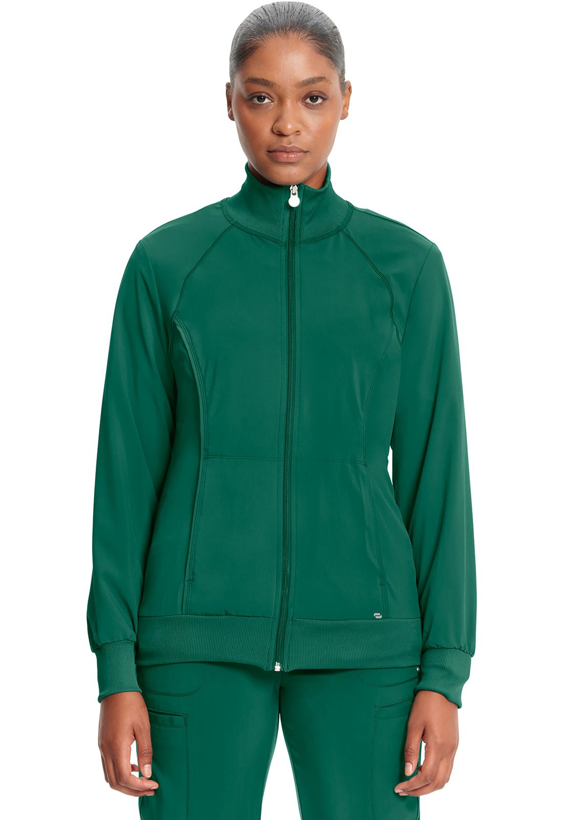 Cherokee 2391A Zip Front Warm Up Jacket Hunter Green 2XL