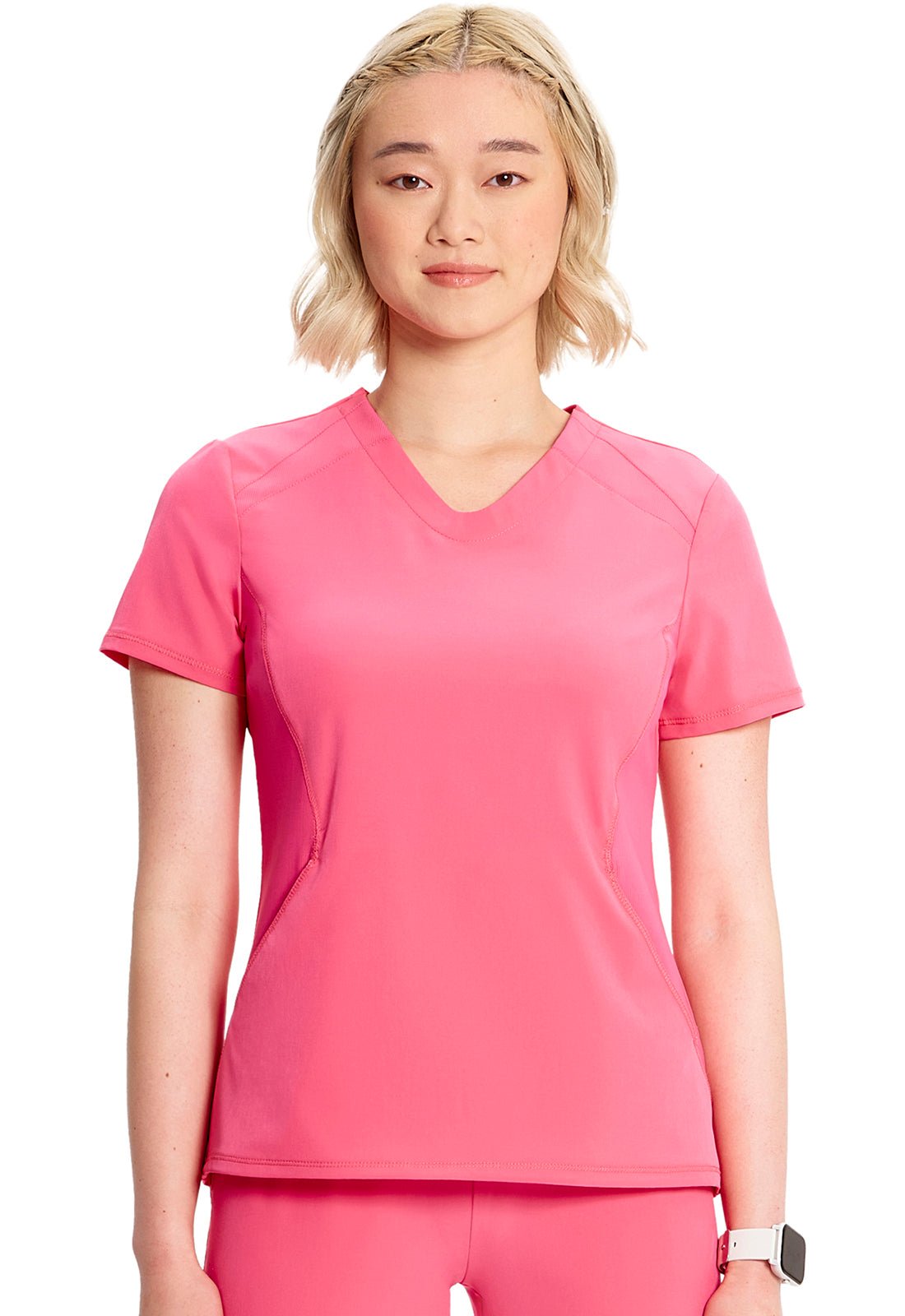 Cherokee Infinity Scrubs GNR8 V Neck Top IN620A Fire Bird, Pink, Teal, Vapor - Scrubs Select