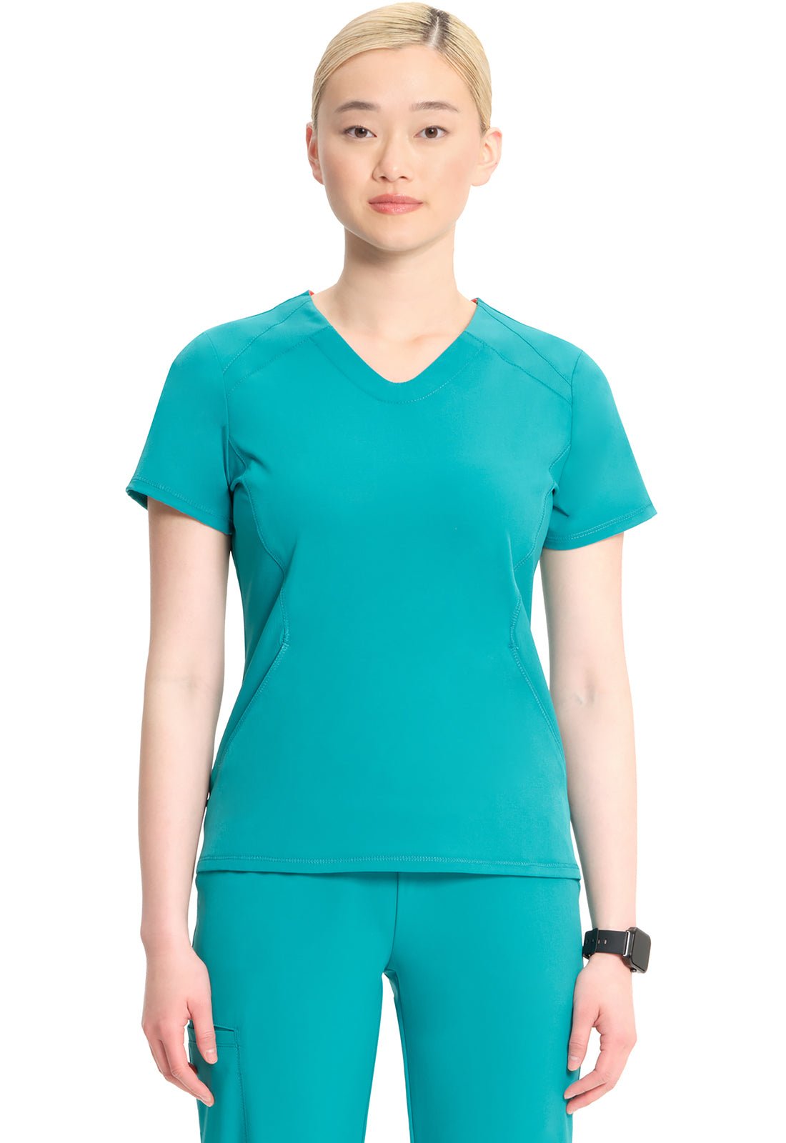 Cherokee Infinity Scrubs GNR8 V Neck Top IN620A Fire Bird, Teal, Vapor - Scrubs Select