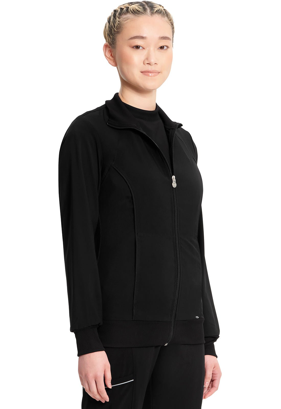 Cherokee Infinity Zip Front Scrub Jacket 2391A Black, Caribbean, CIel, Navy, Pewter, Royal, White - Scrubs Select