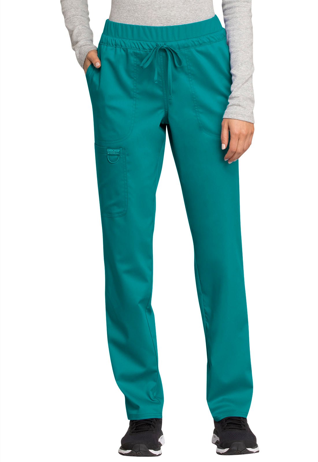 Cherokee WW Revolution Drawstring Scrub Pant WW105 in Grape, Pink, Berry, Teal - Scrubs Select