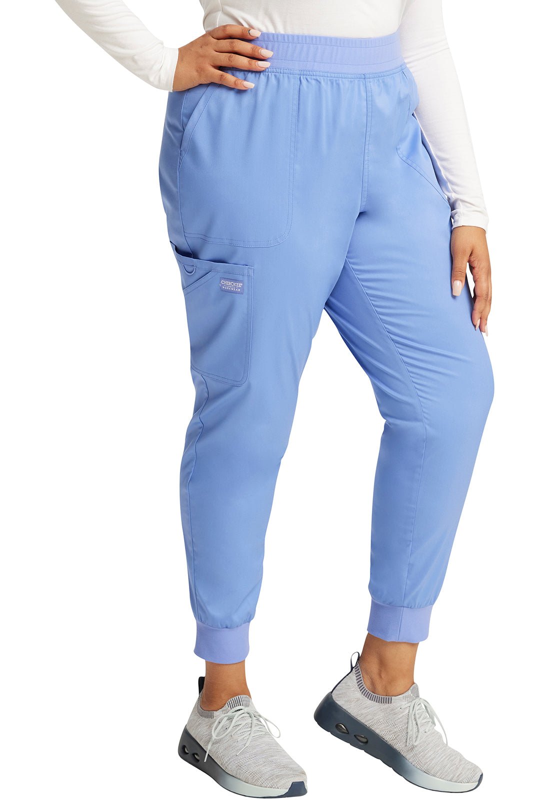 Cherokee WW Revolution Scrubs Jogger Pant WW115 in Caribbean, Ciel, Teal, Wine - Scrubs Select