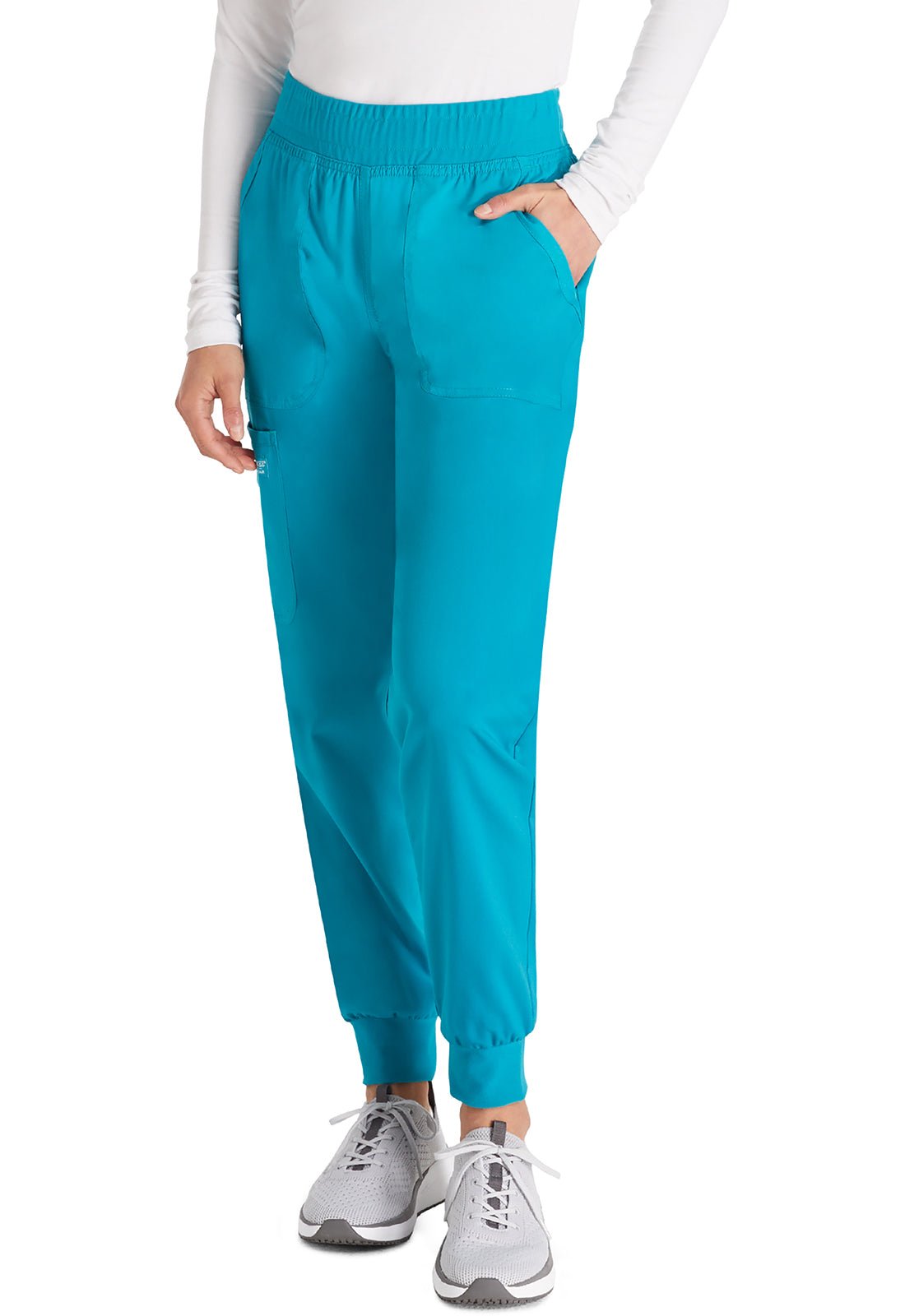 Cherokee WW Revolution Scrubs Jogger Pant WW115 in Caribbean, Ciel, Teal, Wine - Scrubs Select