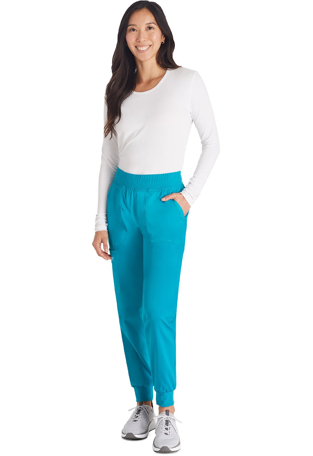 Cherokee WW Revolution Scrubs Jogger Pant WW115 in Caribbean, Ciel, Teal, Wine - Scrubs Select