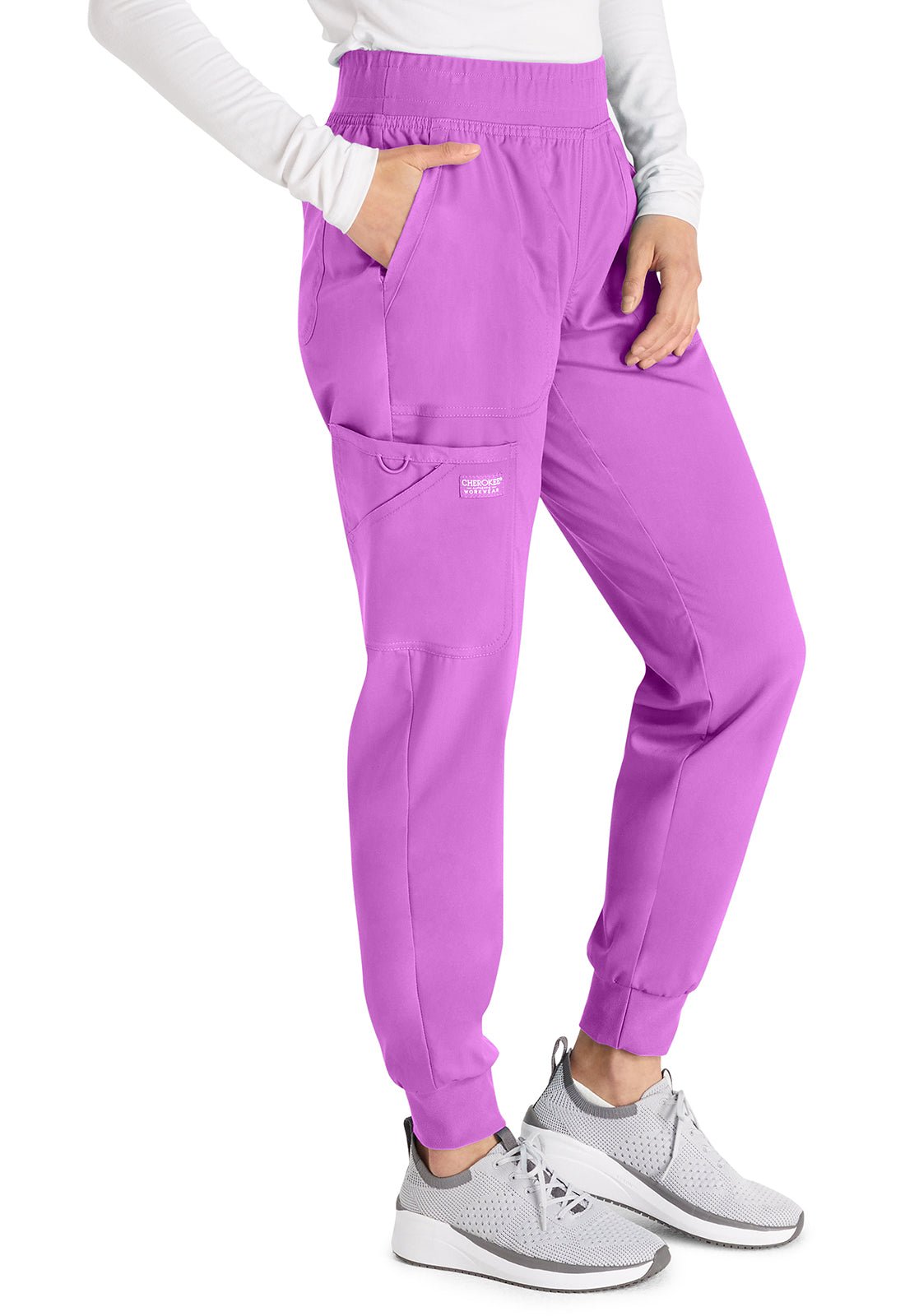 Cherokee WW Revolution Scrubs Jogger Pant WW115 in Celery, Pink, Sweet Berry - Scrubs Select