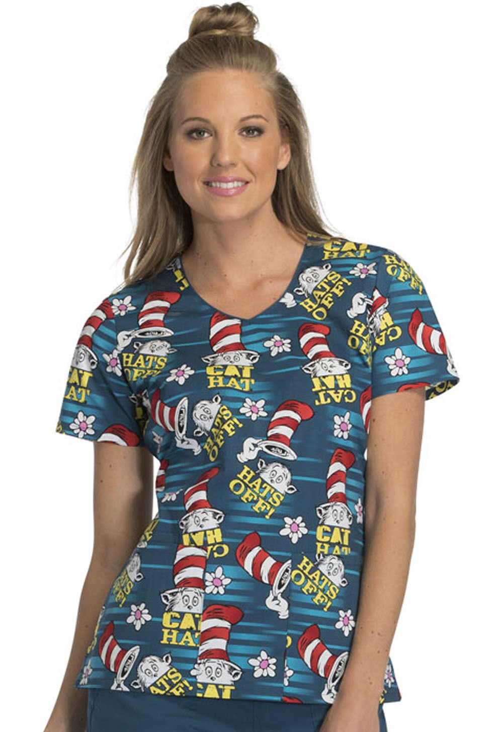 Dr. Seuss Tooniforms V - Neck Scrub Top TF614 SEOF - Scrubs Select