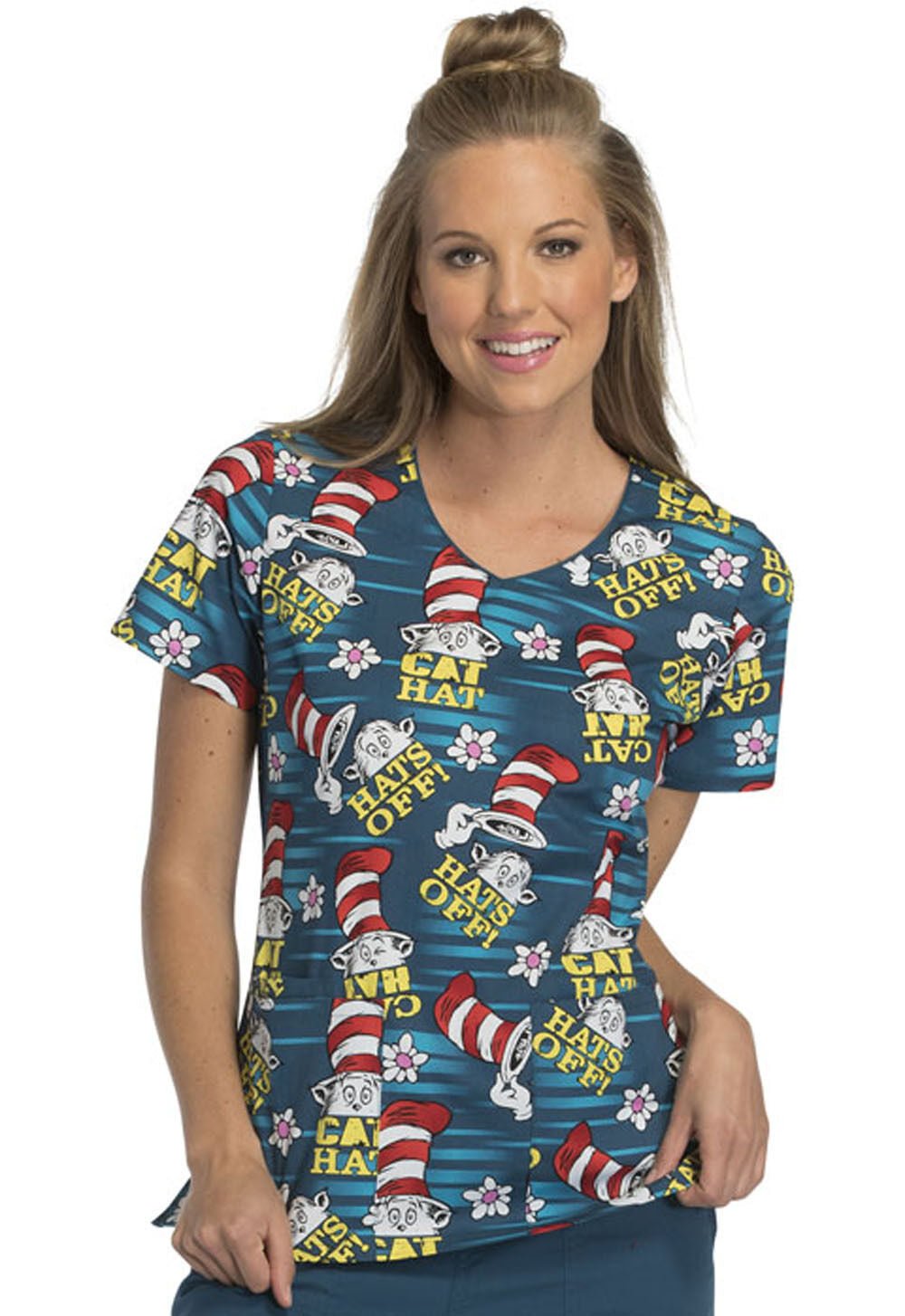 Dr. Seuss Tooniforms V - Neck Scrub Top TF614 SEOF - Scrubs Select