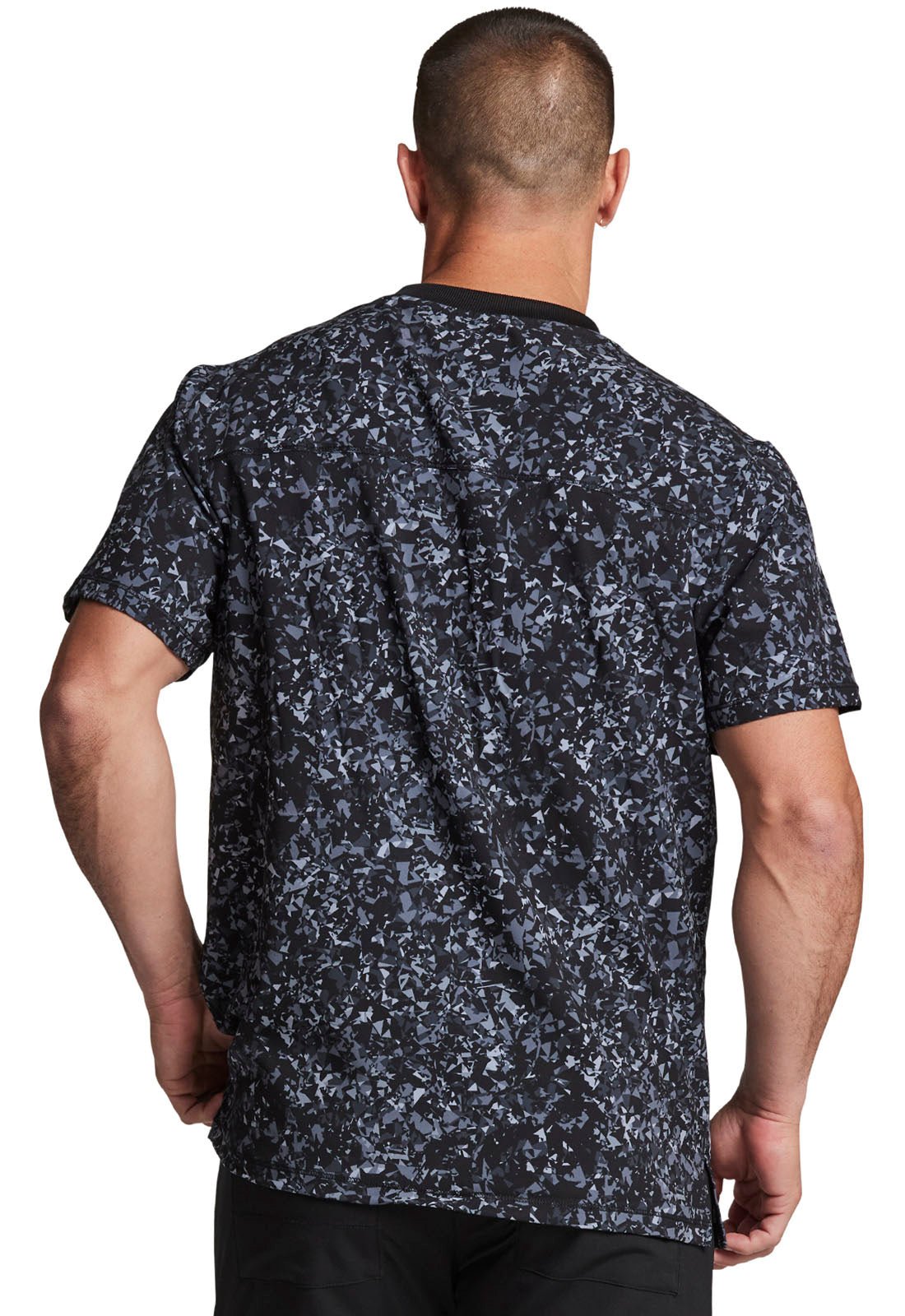 Fractured Prism Dickies Print Men's V Neck Scrub Top DK607 FAPP - Scrubs Select