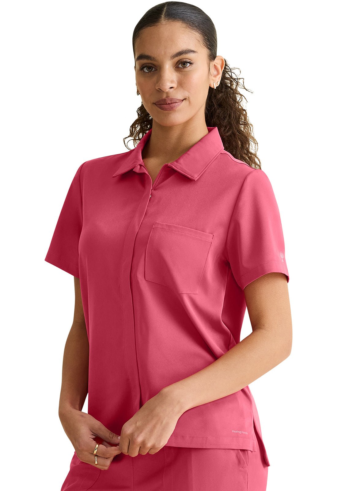 Healing Hands Limited Edition Kassie Zip Front Scrub Top HH807 - Scrubs Select