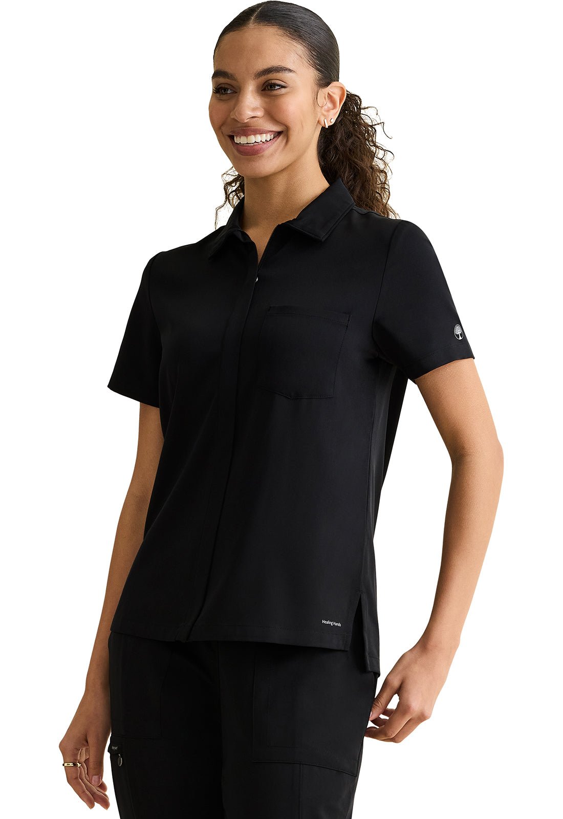 Healing Hands Limited Edition Kassie Zip Front Scrub Top HH807 - Scrubs Select