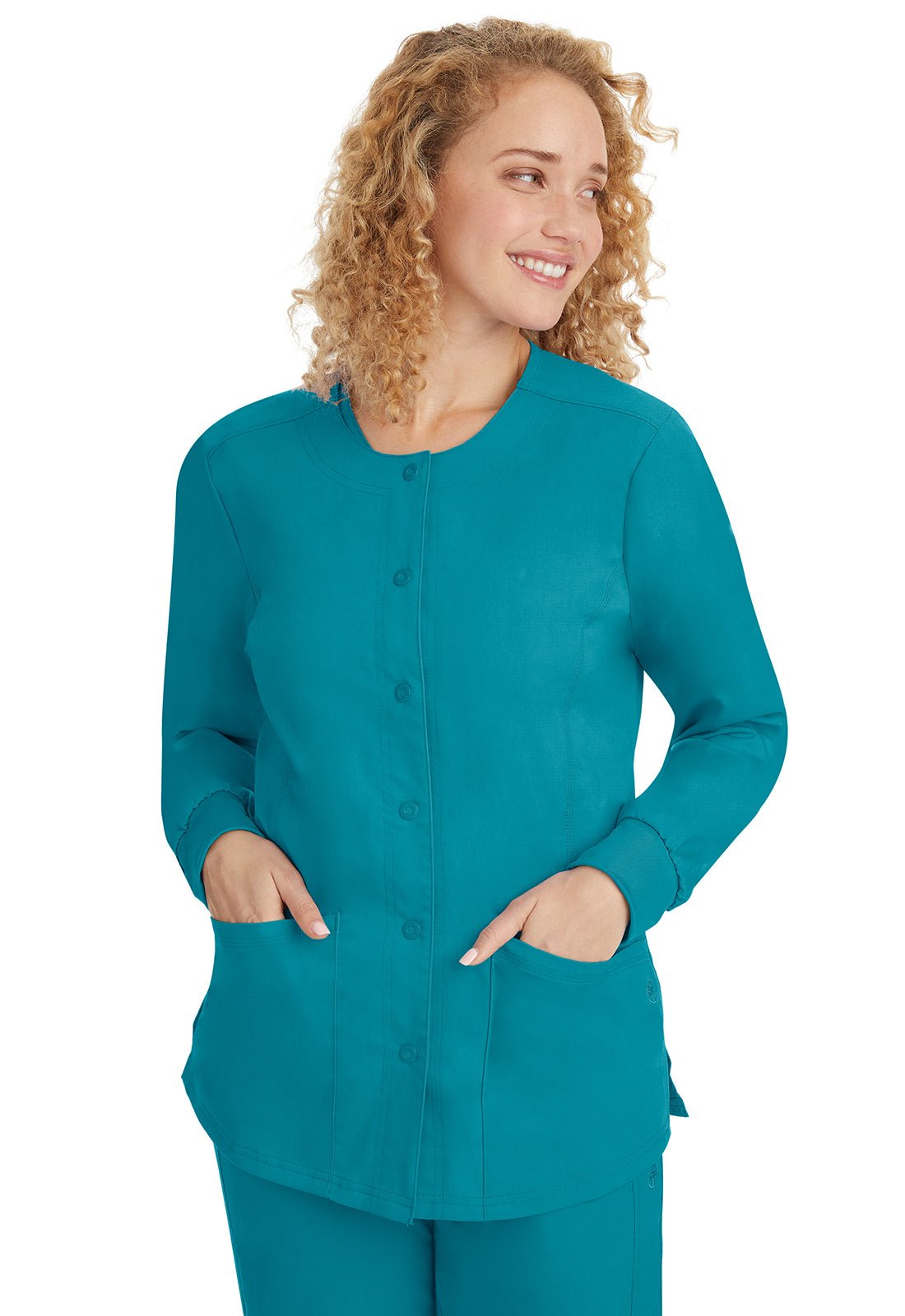 Healing Hands Purple Label Daisy Scrub Jacket 5063 Hunter, Red, Teal - Scrubs Select