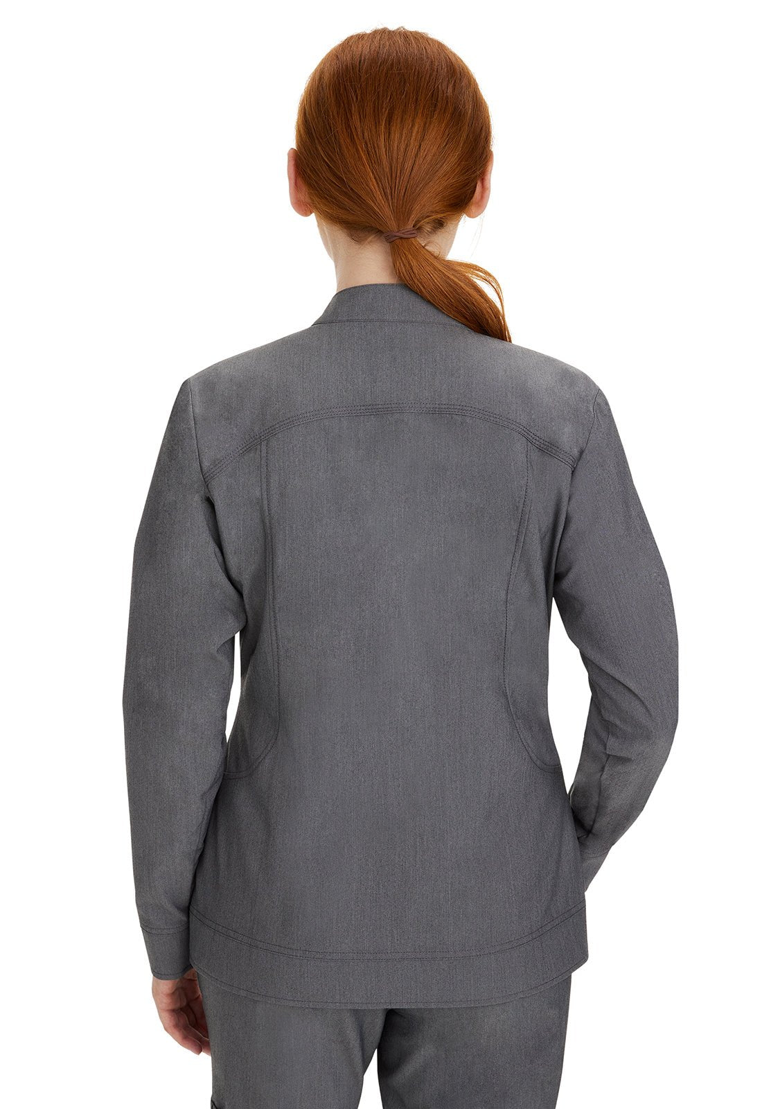 Healing Hands Purple Label Dakota Scrub Jacket 5038 Heather Grey - Scrubs Select