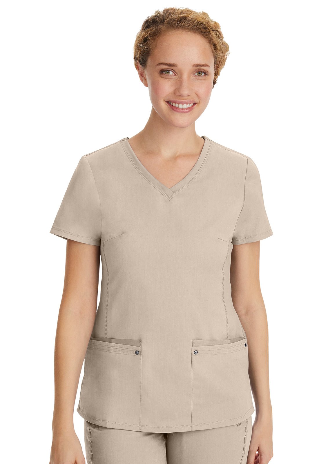 Healing Hands Purple Label Juliet V Neck Scrub Top 2245 Khaki, Turquoise - Scrubs Select