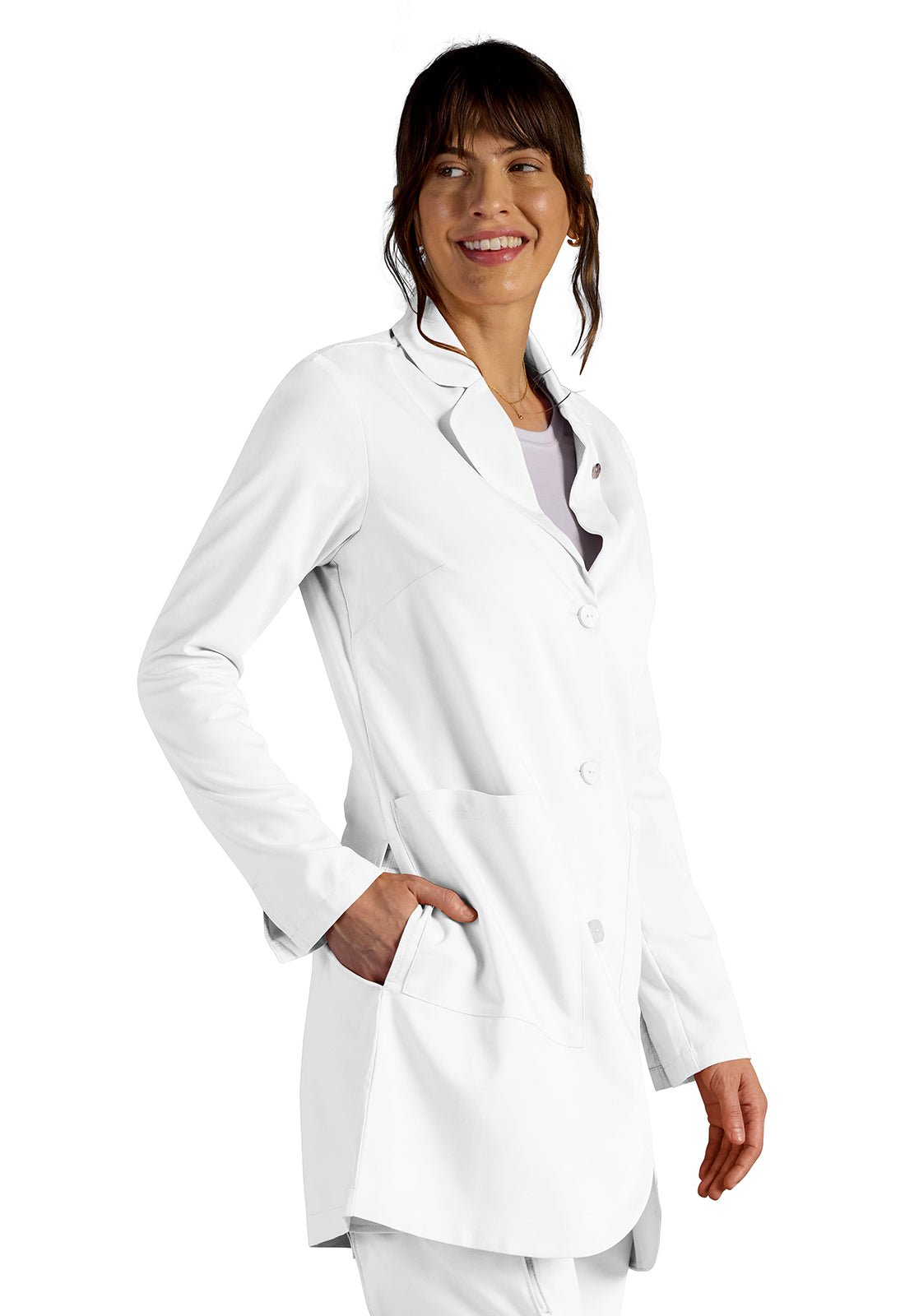 Healing Hands X DR KWANE Vera Modernist 34" Lab Coat HH402A - Scrubs Select