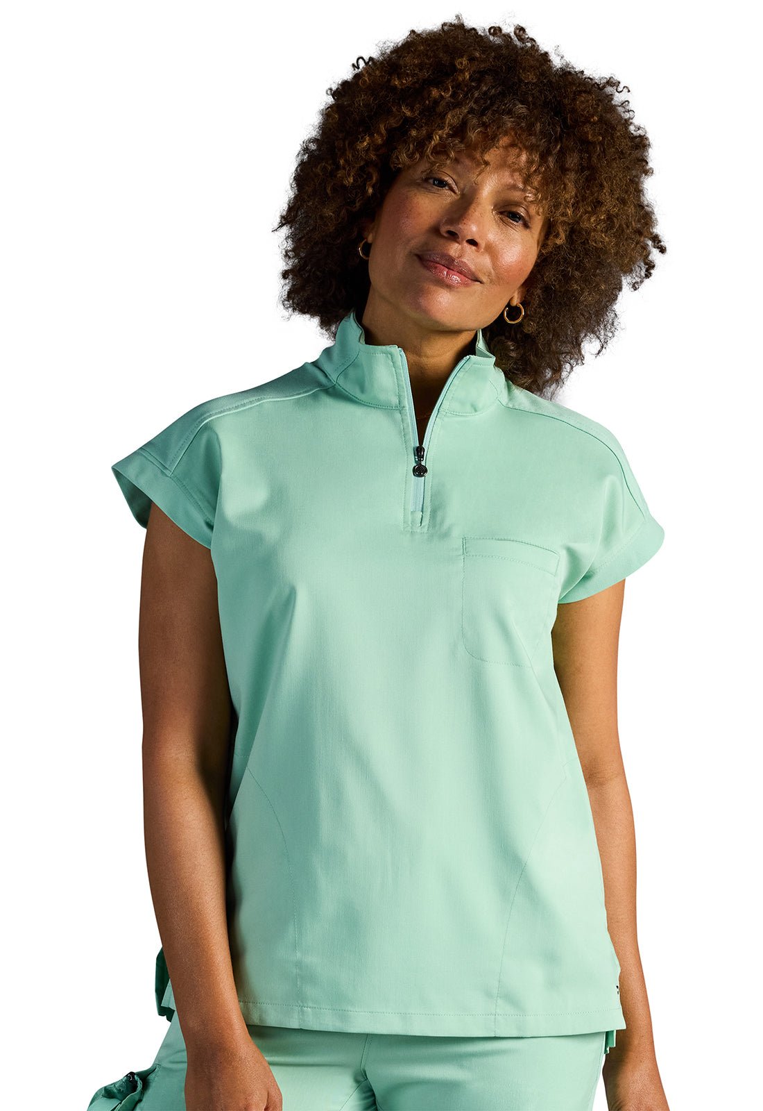 Healing Hands X DR KWANE Vienna Quarter Zip Scrub Top HH603A DBAK - Scrubs Select