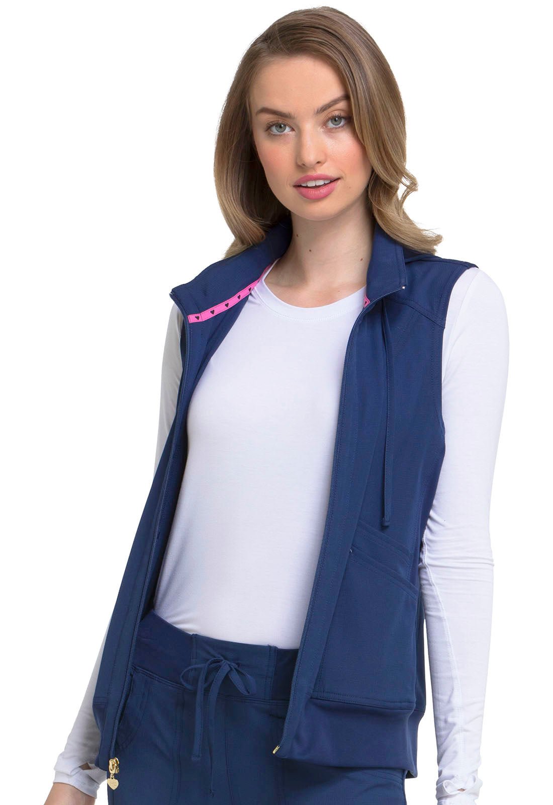 Heartsoul Zip Front Scrub Vest HS500 - Scrubs Select