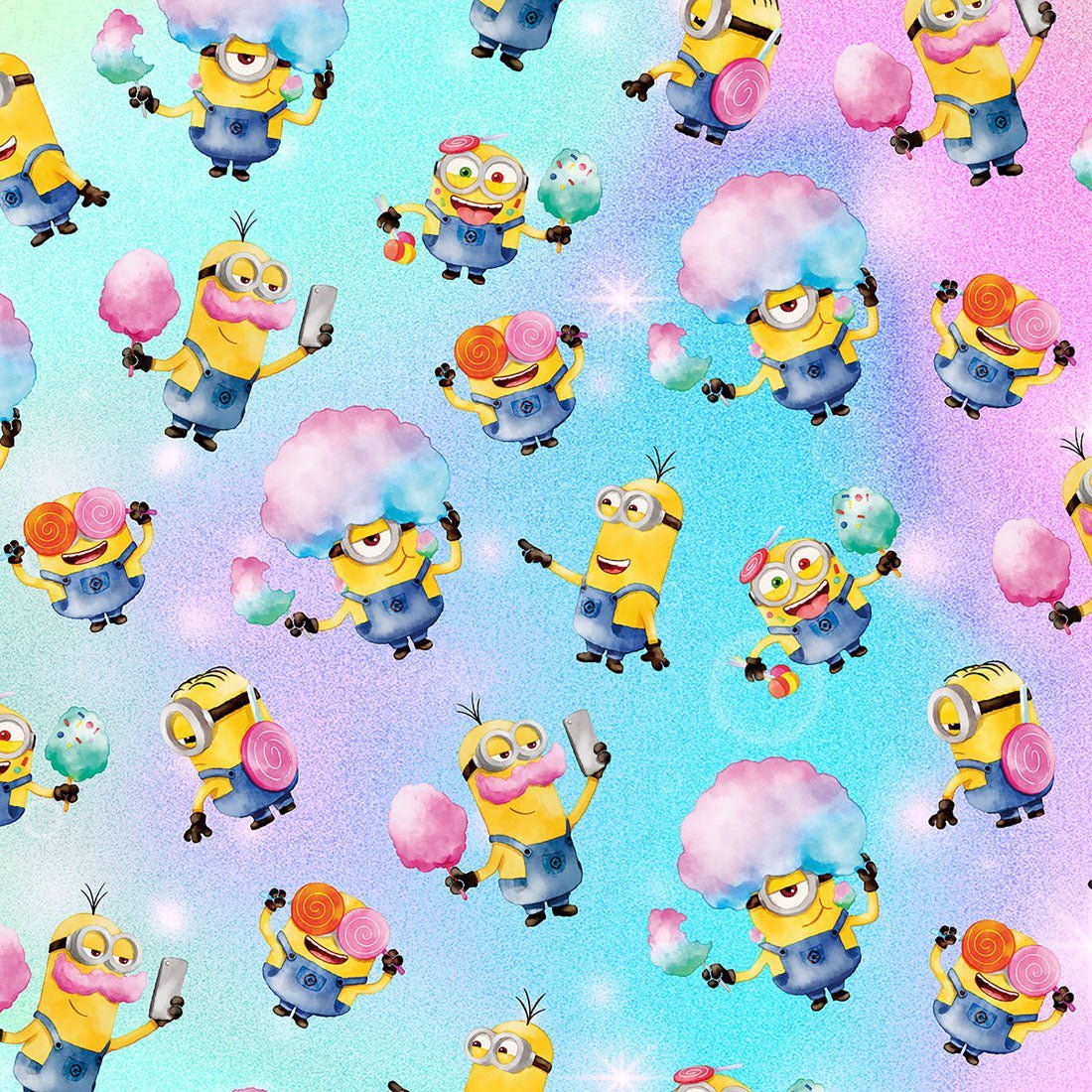 Here For The Candy Tooniforms Minions V Neck Scrub Top TF749 DPBT - Scrubs Select