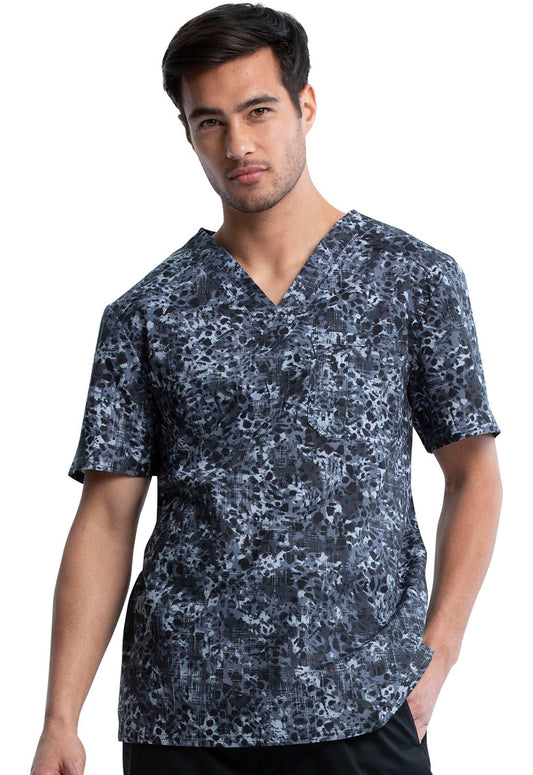 In The Wild Cherokee Scrubs Men's V Neck Top CK692 INHW - Scrubs Select