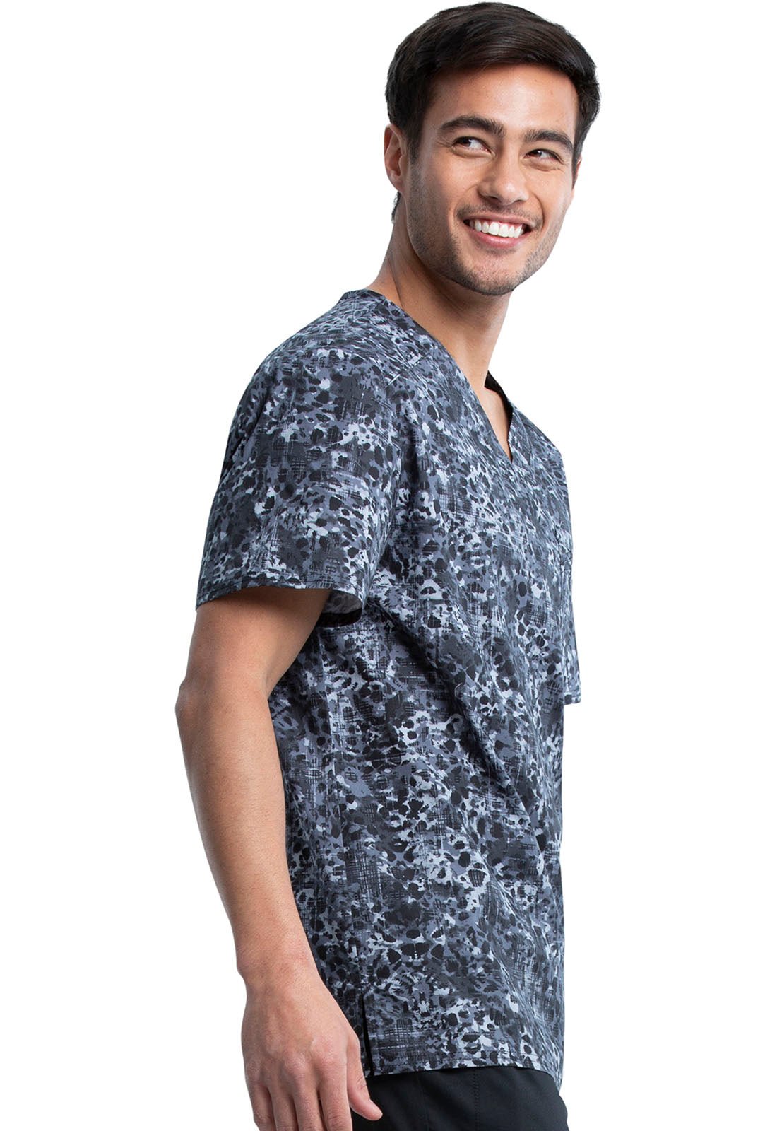 In The Wild Cherokee Scrubs Men's V Neck Top CK692 INHW - Scrubs Select