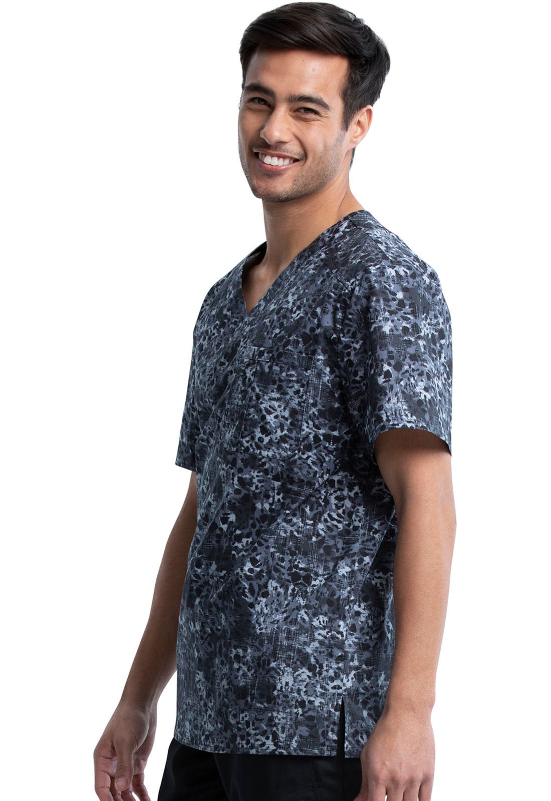 In The Wild Cherokee Scrubs Men's V Neck Top CK692 INHW - Scrubs Select