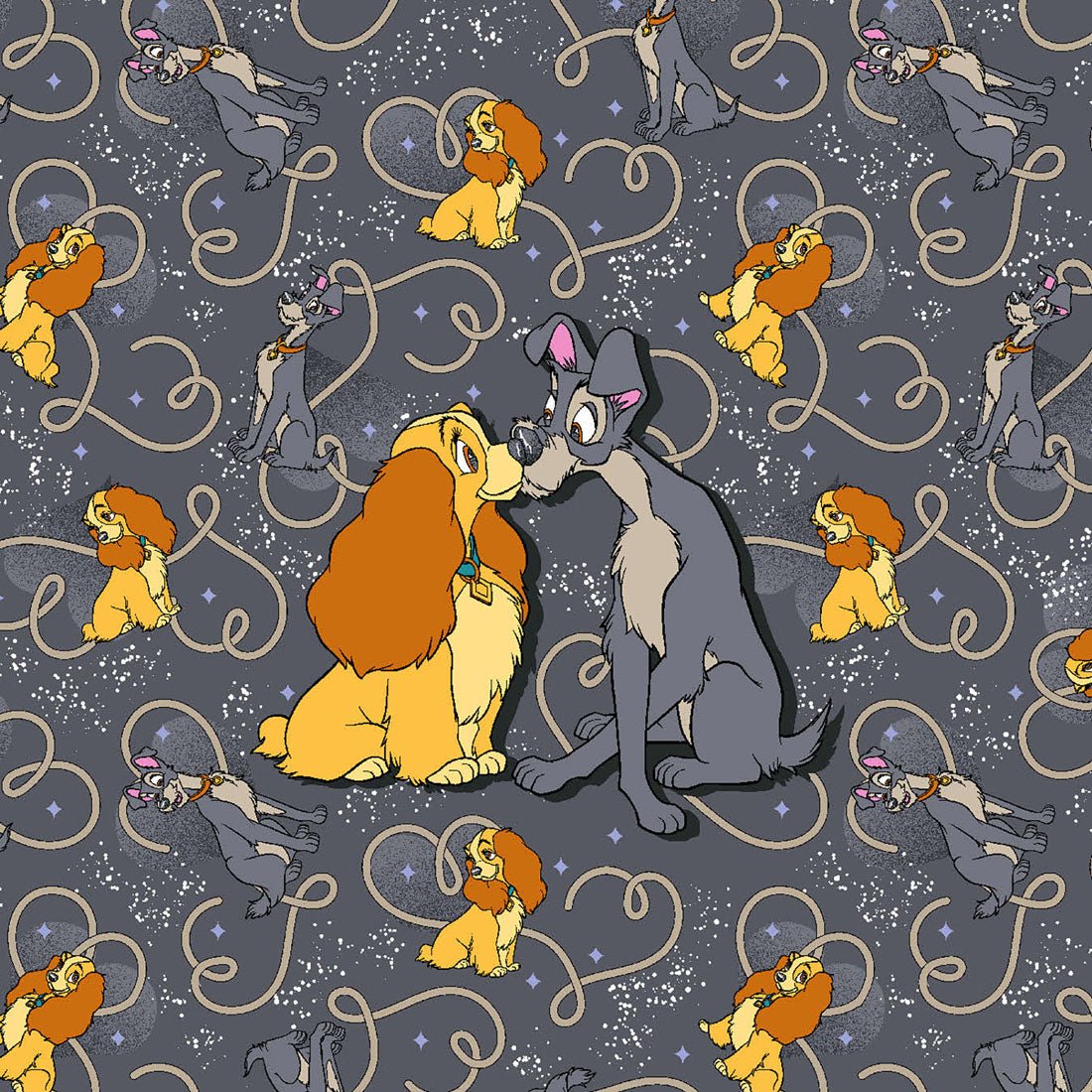 Lady And The Tramp Cherokee Tooniforms Licensed Disney V Neck Scrub Top TF626 LACN - Scrubs Select