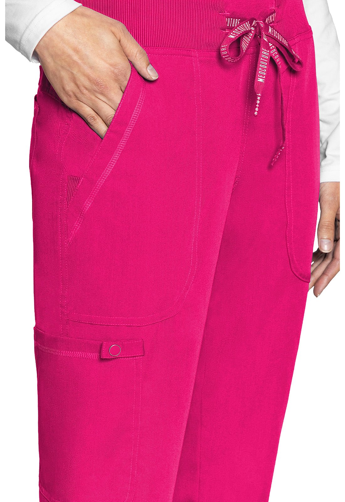 Med Couture Touch Jogger Yoga Scrub Pant MC7710 in Coral, Ice Pink, Pink Punch, Sea Mist - Scrubs Select