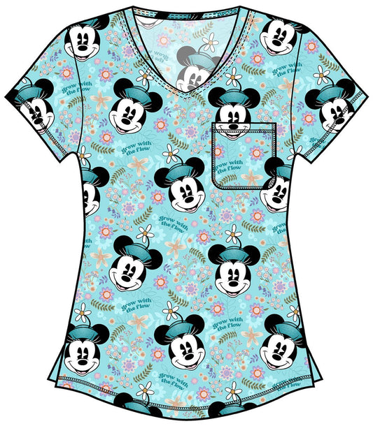 Mickey Mouse Tooniforms Disney Rounded V Neck Scrub Top TF786 MNWS - Scrubs Select