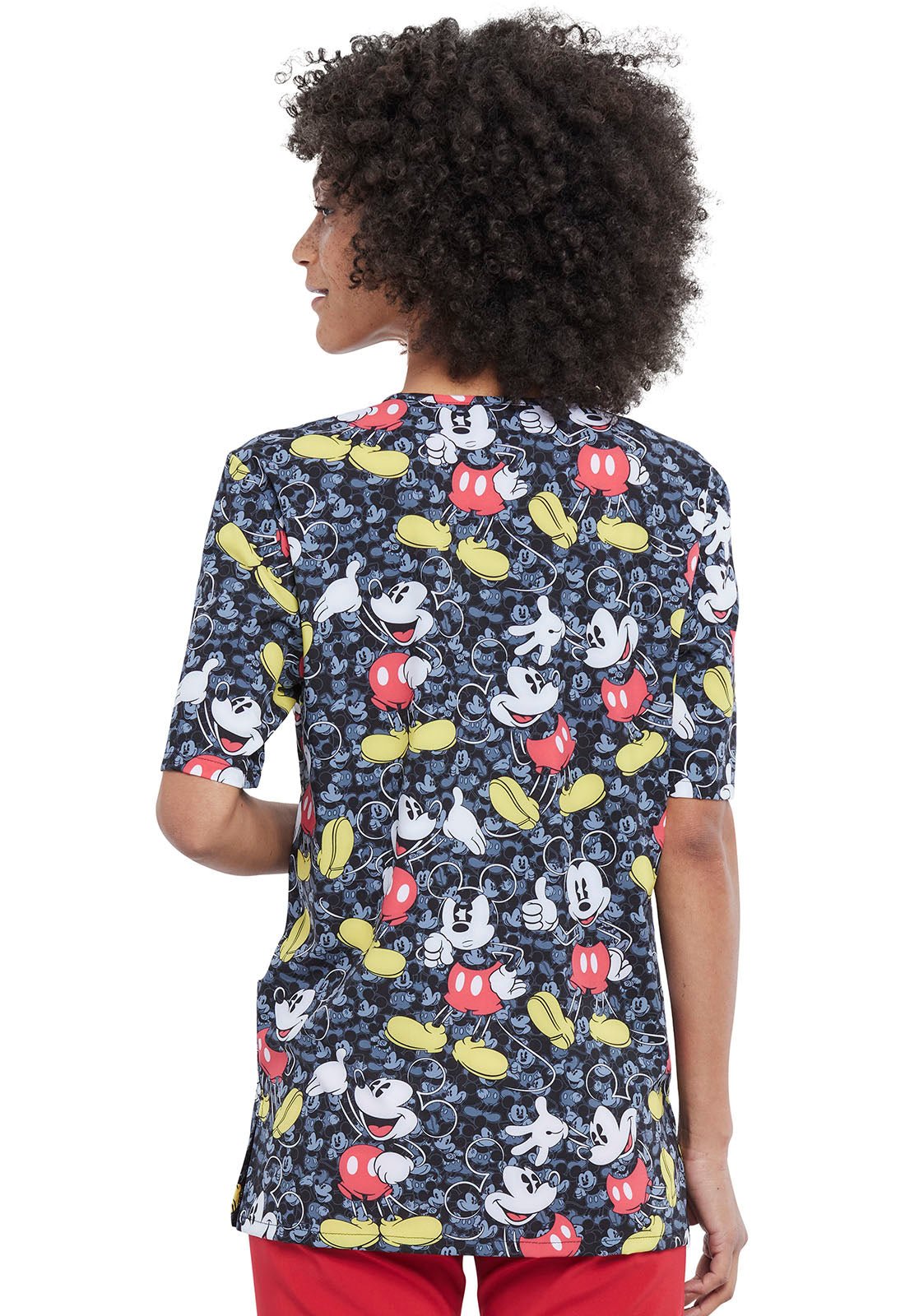 Mickey Mouse Tooniforms Disney Unisex V Neck Scrub Top TF606 MKTE - Scrubs Select