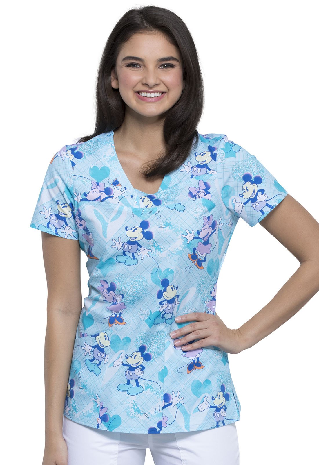 Mickey Mouse Tooniforms Disney V Neck Scrub Top TF641 MKBA - Scrubs Select