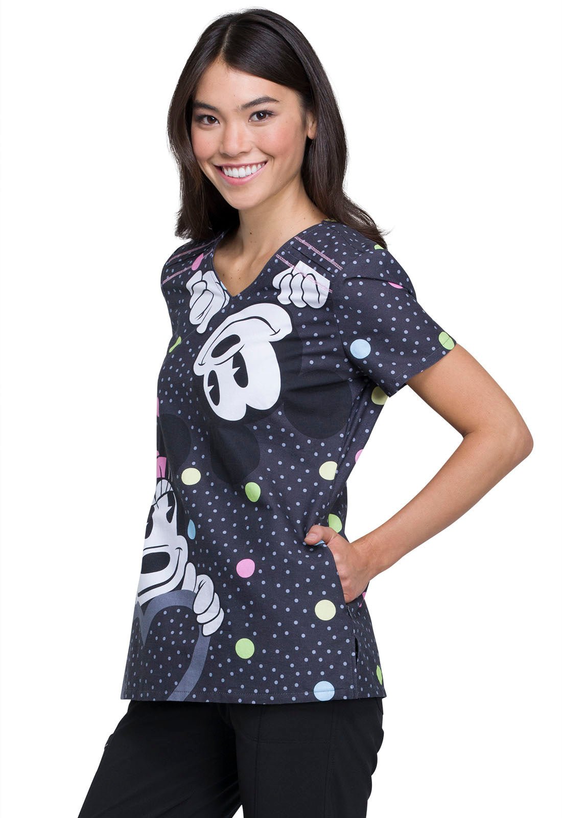 Mickey Mouse Tooniforms Disney V - Neck Scrub Top TF690 MKHL - Scrubs Select