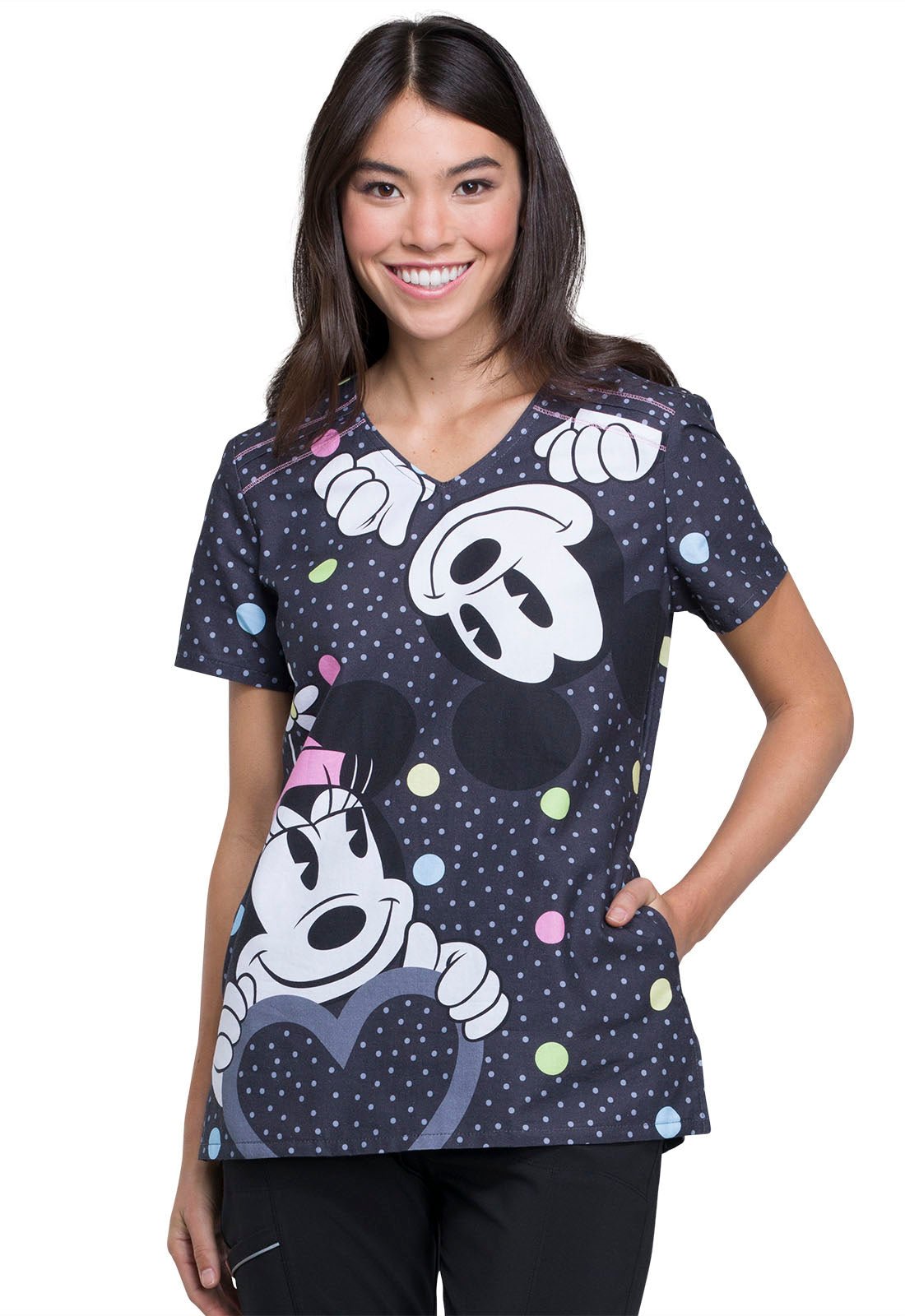 Mickey Mouse Tooniforms Disney V - Neck Scrub Top TF690 MKHL - Scrubs Select