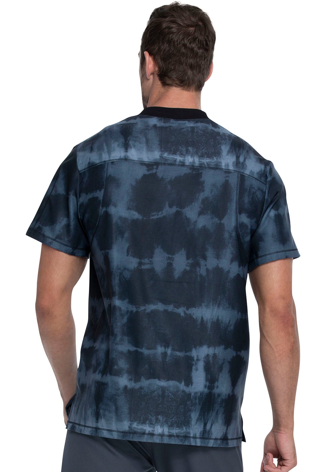 Tie Dye Dickies Print Men's V Neck Scrub Top DK613 TYDI - Scrubs Select