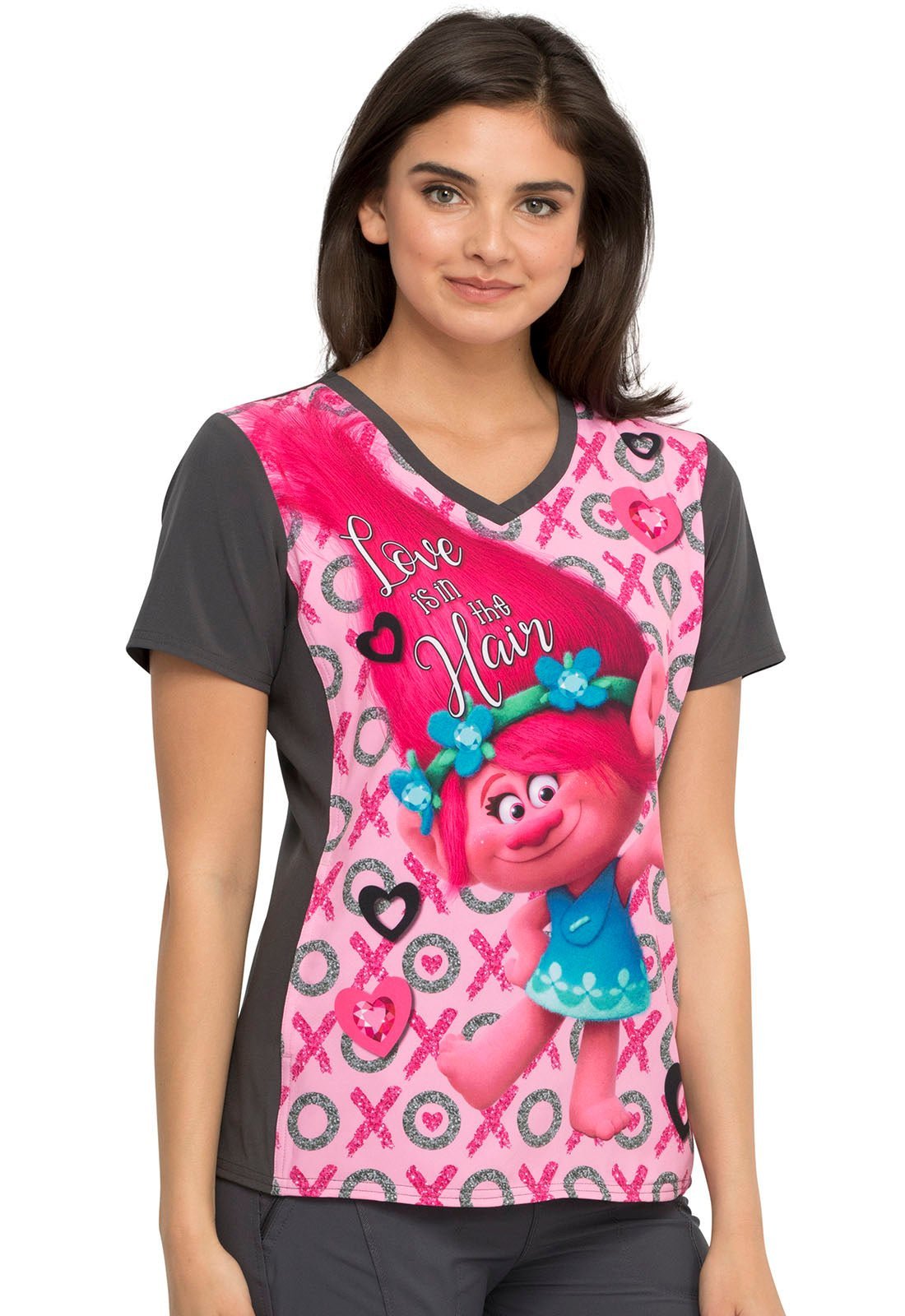 Trolls Tooniforms Licensed Dreamworks V Neck Scrub Top TF627 TOIN - Scrubs Select