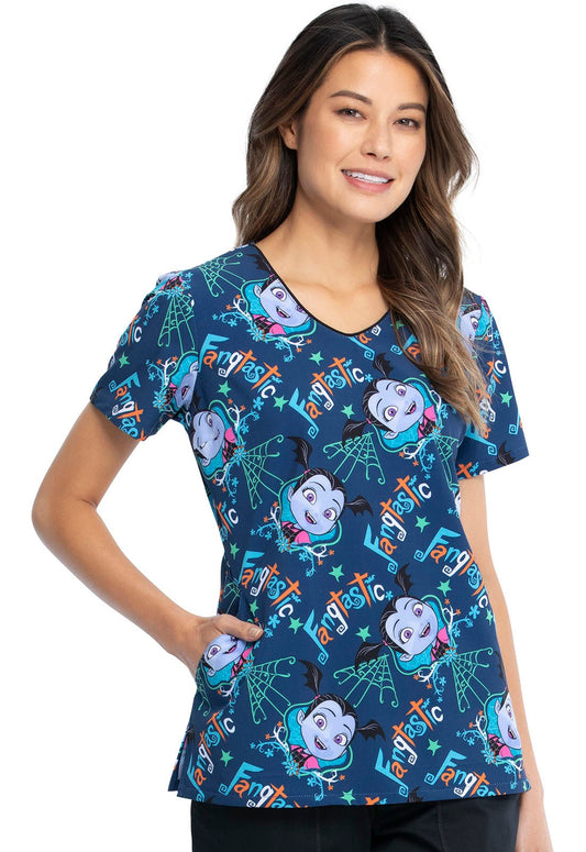 Vampirina Tooniforms Licensed Disney V Neck Scrub Top TF626 VPVP - Scrubs Select