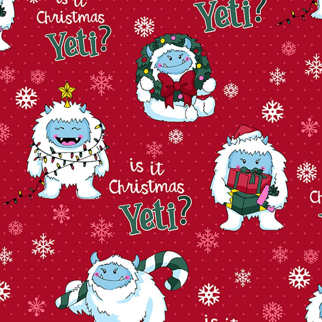 Yeti Christmas Print V Neck Scrub Top DK700 YTFC - Scrubs Select