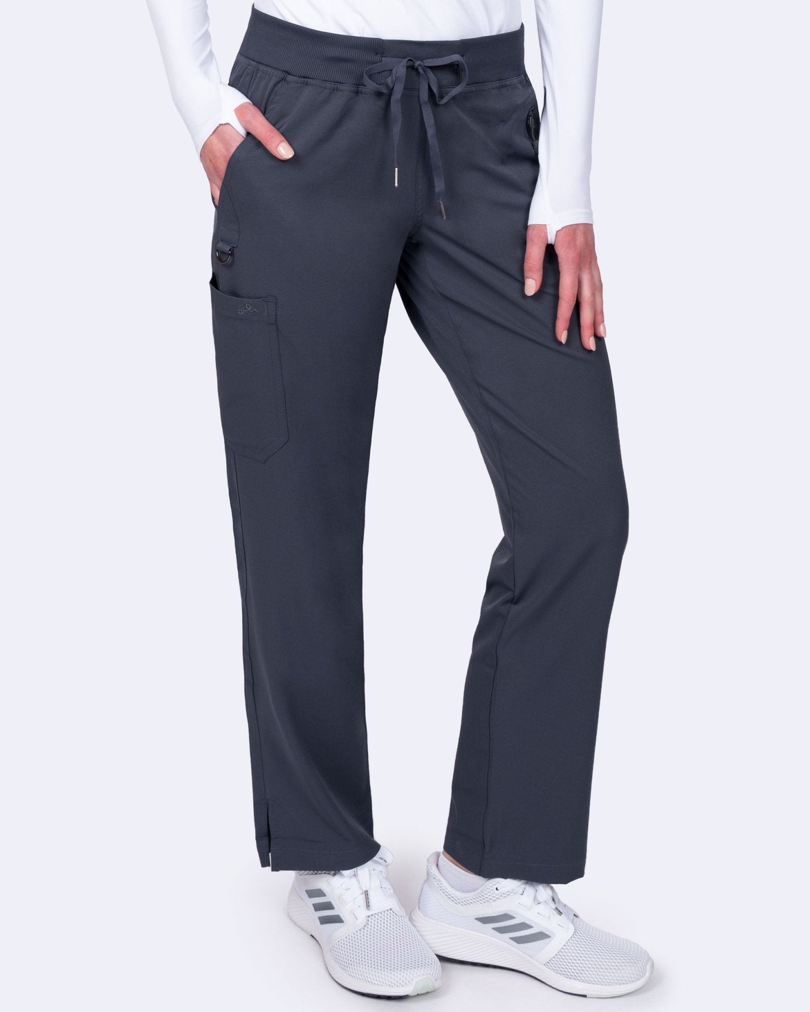 Zavate Ava Yoga Scrub Pant 3018 in Black, Navy, Pewter, Royal - Scrubs Select