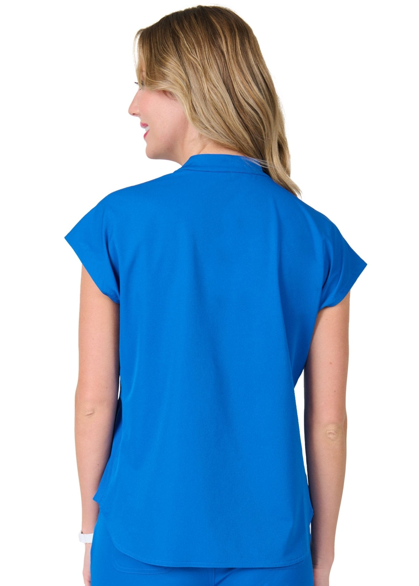 Zavate Piper Tuck In Scrub Mandarin Collar Top 1176 Black, Navy, Pewter, Royal - Scrubs Select