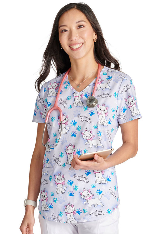 Arisoticats Cherokee Tooniforms Disney Licensed V Neck Scrub Top TF737 ACAW - Scrubs Select