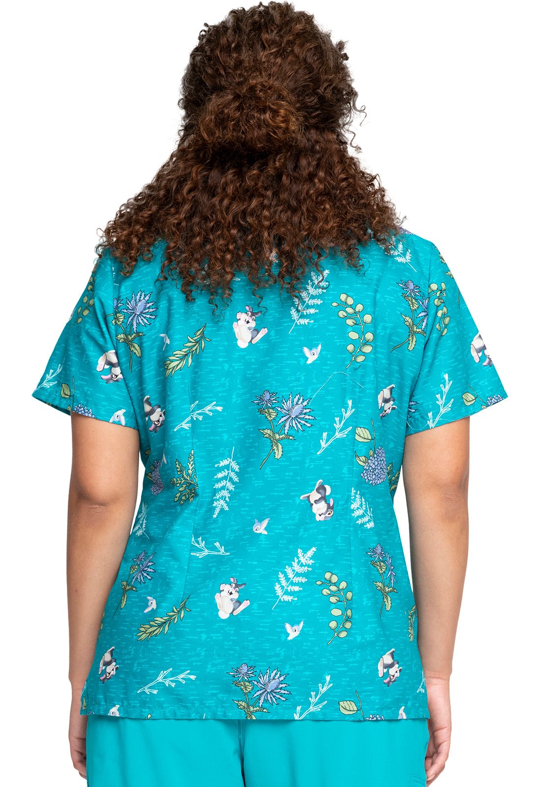 Bambi Cherokee Tooniforms Licensed Disney V Neck Scrub Top TF626 BARW - Scrubs Select