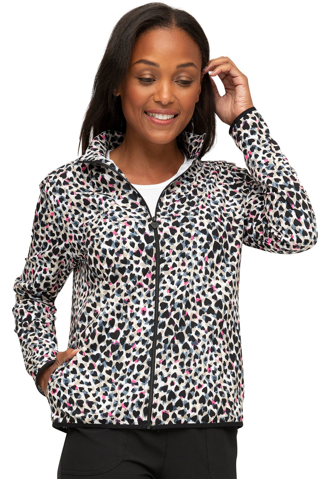 Cheetah Heartsoul Packable Scrub Jacket HS329 FWAH - Scrubs Select