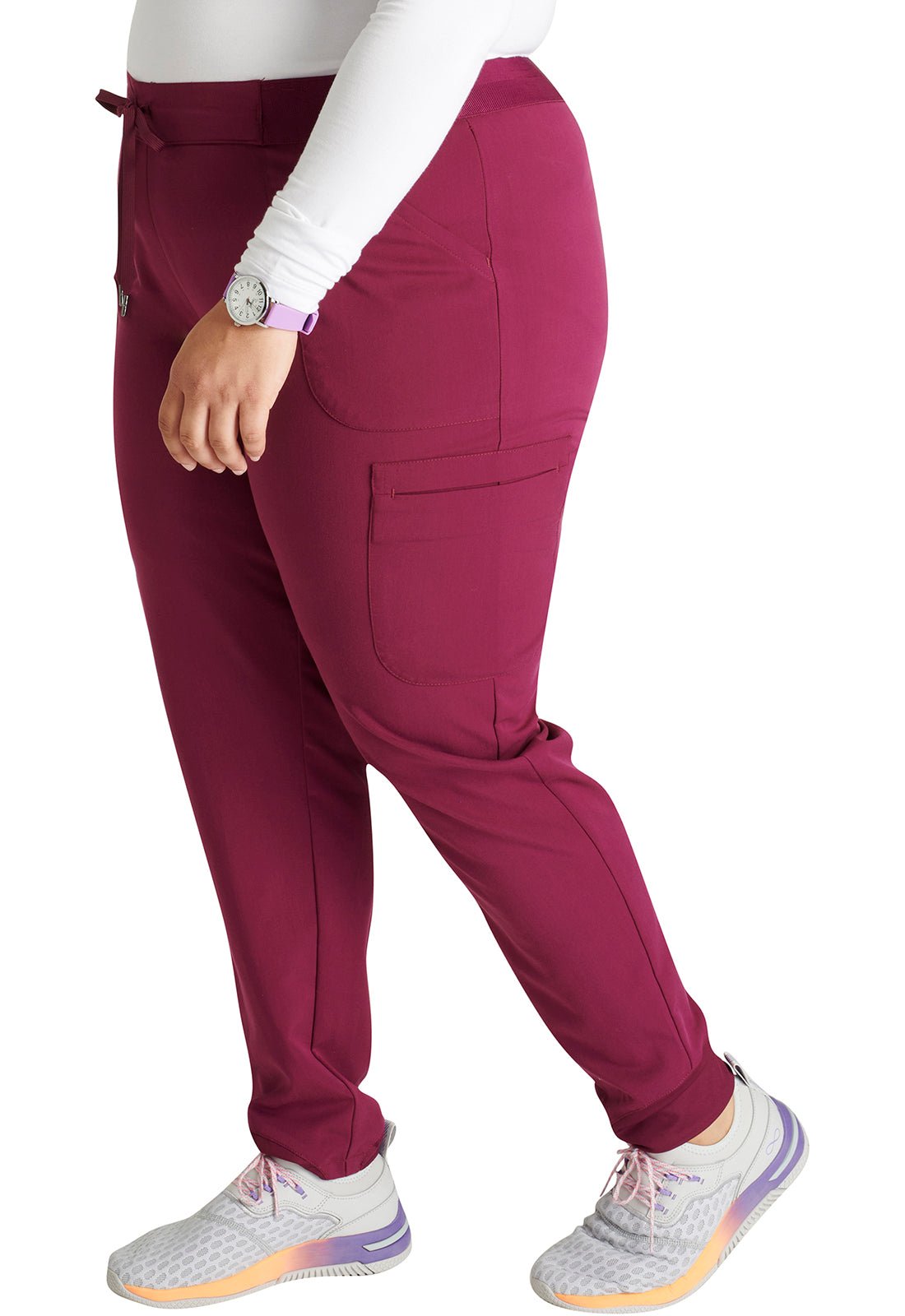 Cherokee Atmos Scrub Pull On Jogger Pant CK138A in Caribbean, Ciel, Teal, Wine - Scrubs Select